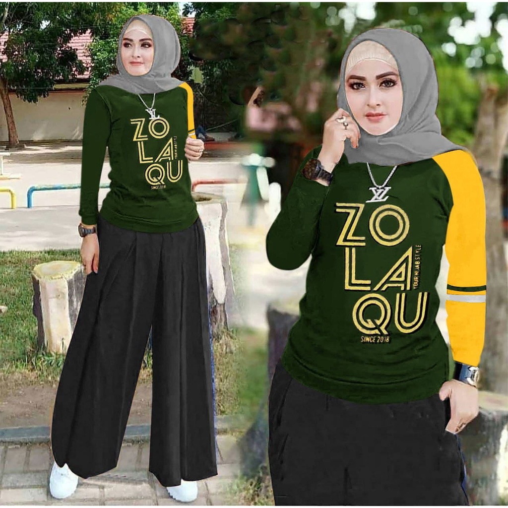 LENA BUSANA // SETELAN KULOT ZOLA // SET LENGAN PANJANG // SET OLAHRAGA // BAJU SENAM MUSLIMAA WANIT