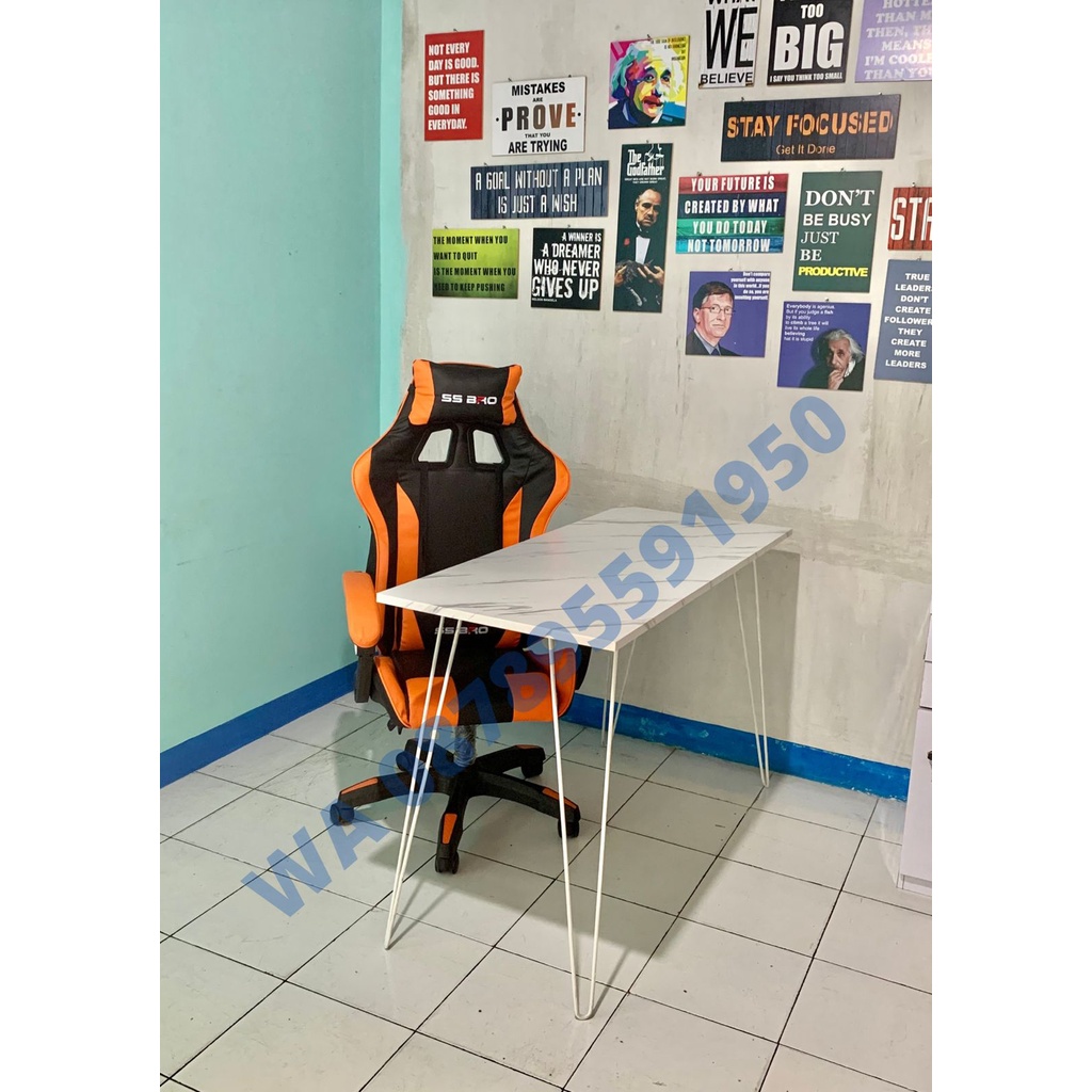 KHUSUS PALEMBANG Set Meja Kaki Behel + Kursi Gaming