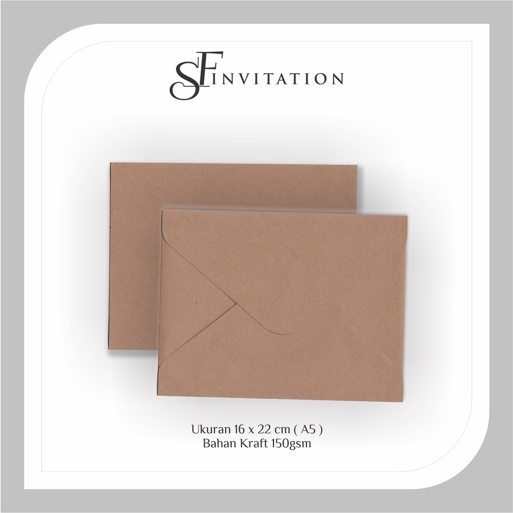 Jual KRAFT ENVELOPE A5 AMPLOP KRAFT A5 16 X 22 CM KRAFT 150GSM