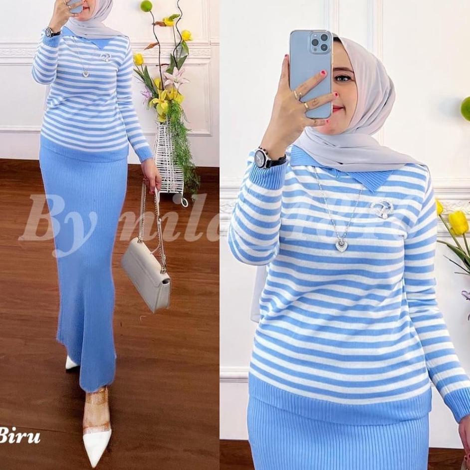 Bagus Dipakai.. One set rajut salur import | Setelan rajut import wanita | Setelan rajut import prem