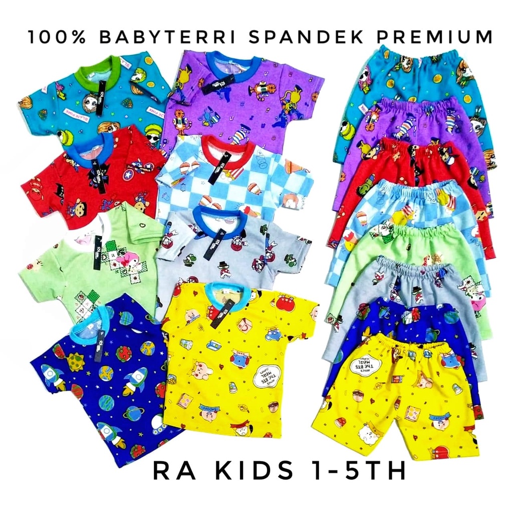 SETELAN BAJU ANAK LAKI-LAKI DAN PEREMPUAN / SETELAN ANAK UNISEX FULL MOTIF ESTIMASI 1-5 TAHUN