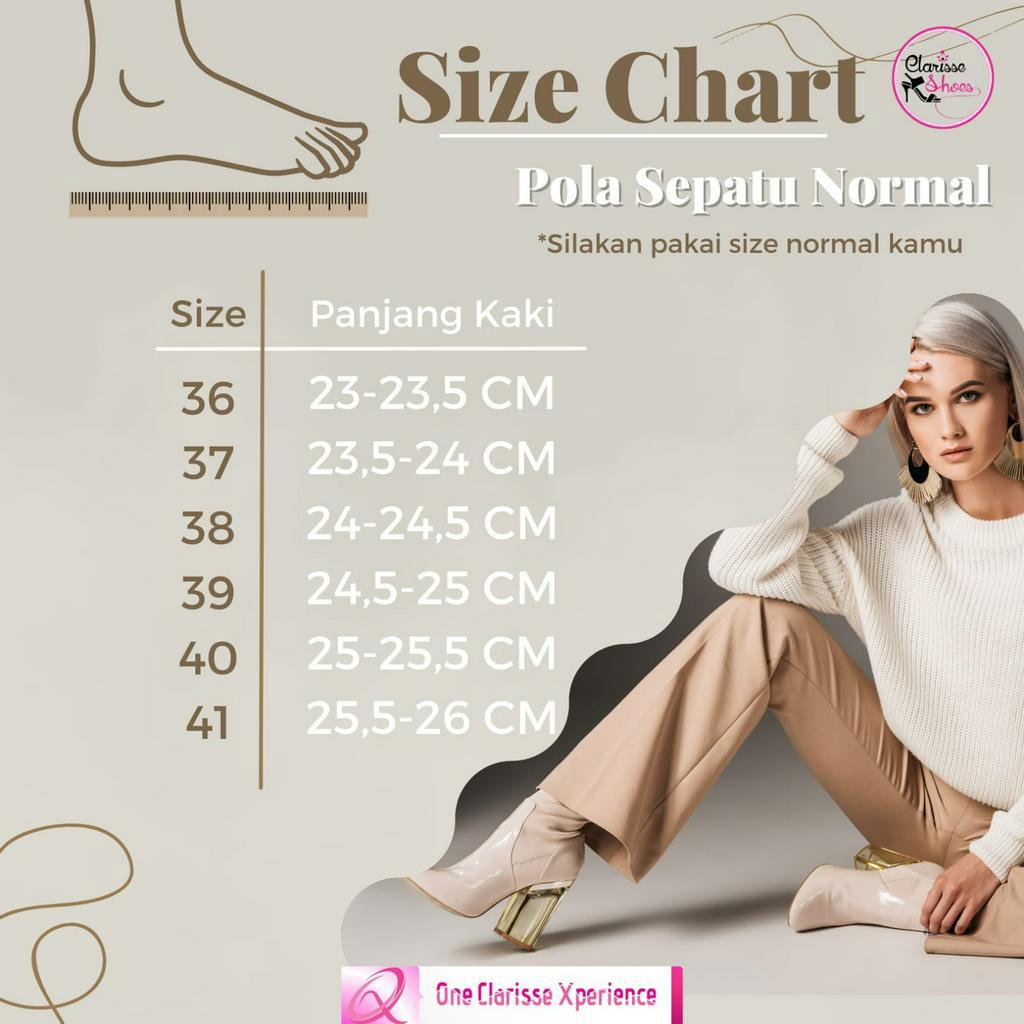 Clarisse Sepatu Wanita IZMIR Pump Heels Hak Tahu 3cm Sandal Selop