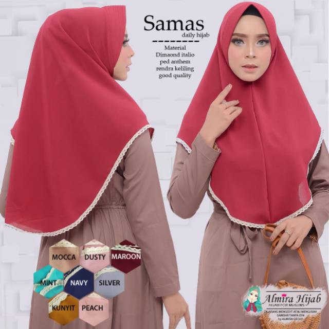 Samas daily hijab Ori by Almira hijab murah hijab fashion Muslim jilbab murah jilbab murah grosir