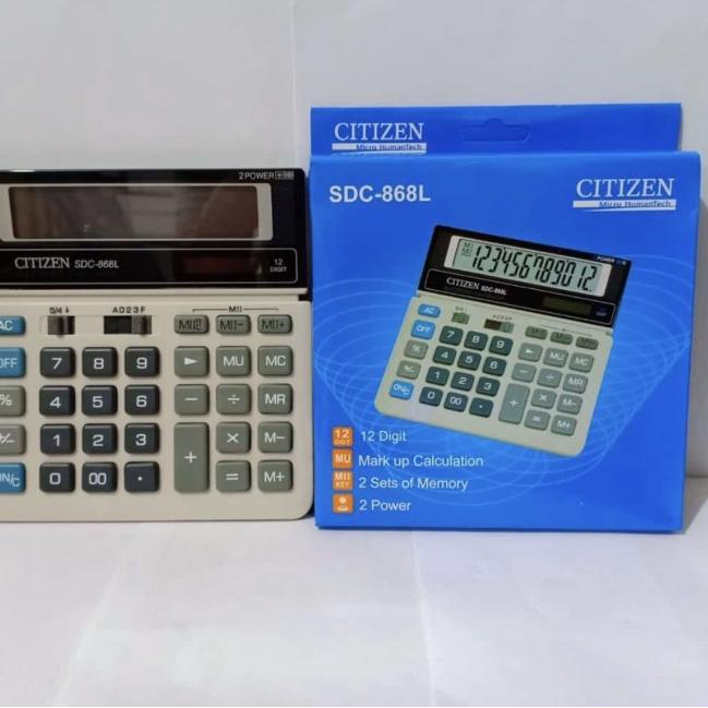 

☞ kalkulator citizen 12 digit sdc 868L ✭