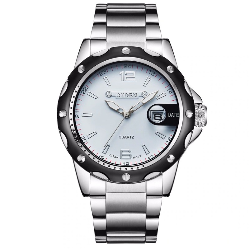 Biden Watch 0012 Silver Jam Tangan Original