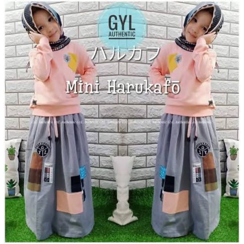 MINI HARUKA BY GYL AUTHENTIC / SETELAN ROK +ATASAN ANAK MUSLIMAH /ONE SET ANAK