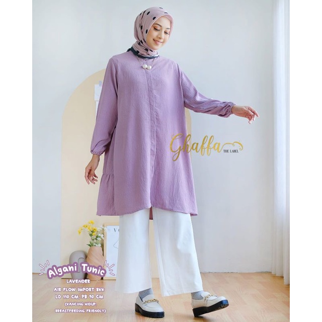 ALGANI TUNIC BY GHAFFA THE LABEL (TUNIK MUSLIMAH) Tunik wanita rekomended