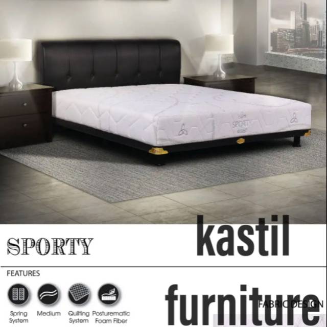 Kasur matras springbed set central tipe silver sporty