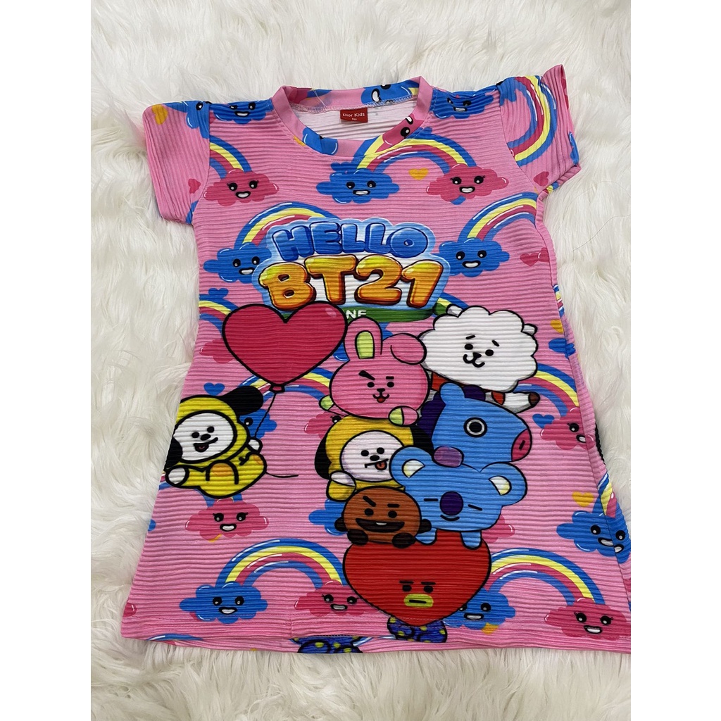 Dress anak turun naik viral//motif bts//fashion anak  perempuan