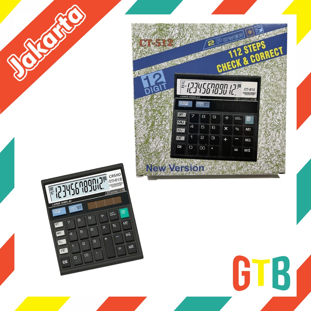 

❤GTB❤ Kalkulator 12 Digit - Calculator Check Dual 2 Power / Kalkulator 2 Layar 12 Digit S020 R1101