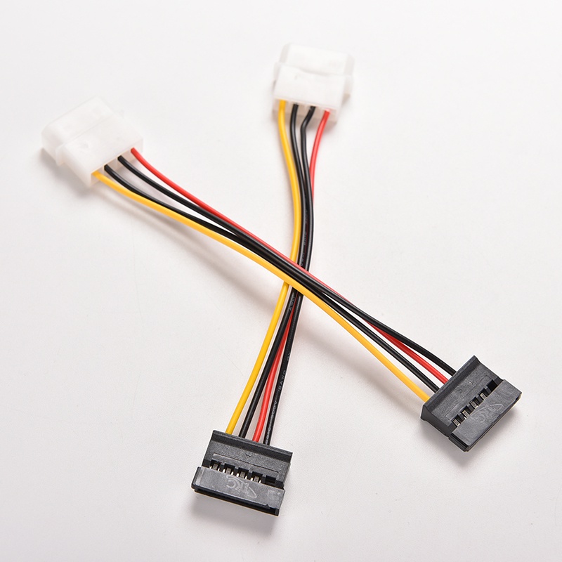 (LUCKID) 1pc Power Adapter IDE Molex 4pin Ke 15pin Serial ATA SATA Untuk Hard Disk