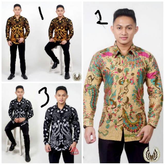 Baju Batik Kemeja Pria Kantor - Kemeja pria Batik Motif Merak - Batik Murah Berkualitas....