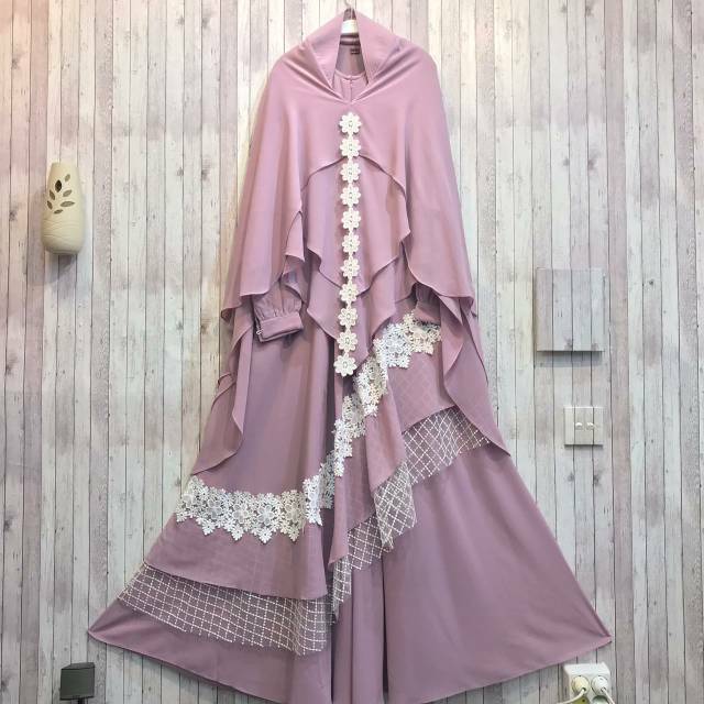 Khalila set khimar gamis premium elegan mewah 2018
