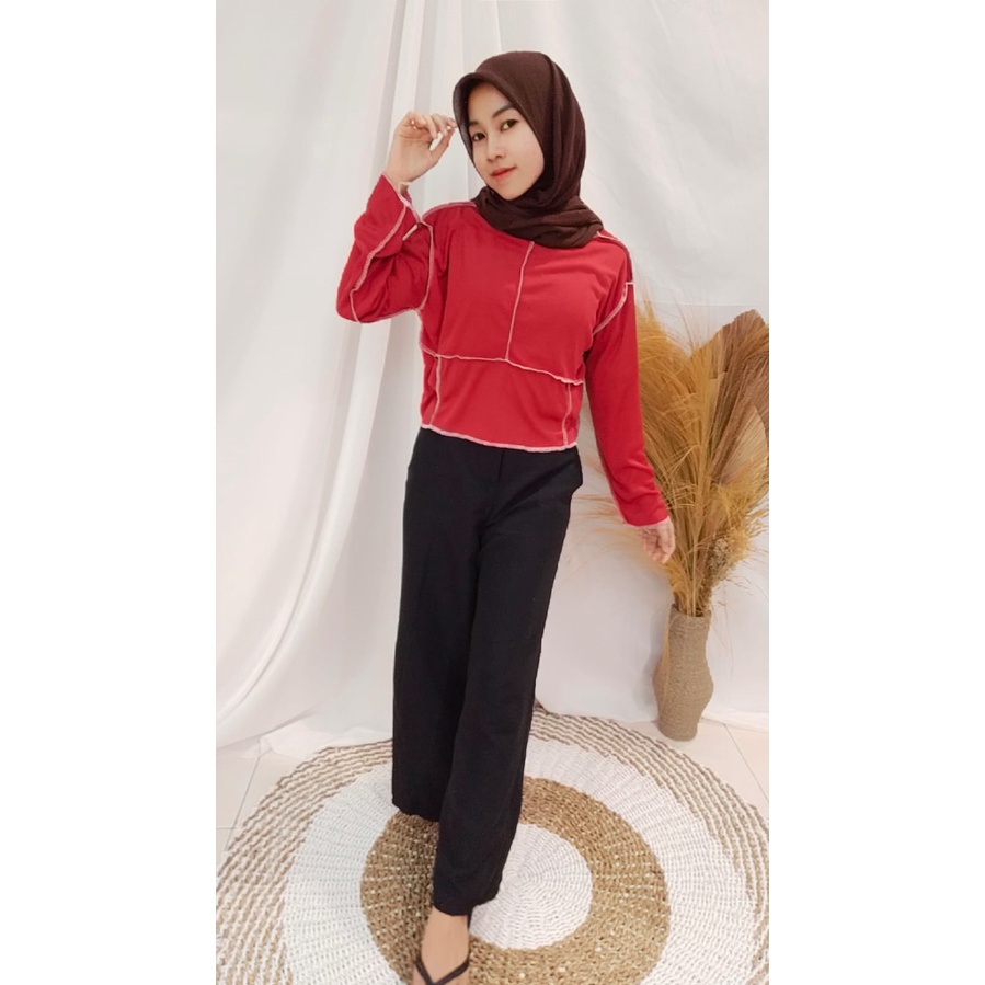 Marie Top Blouse Oversize RIB