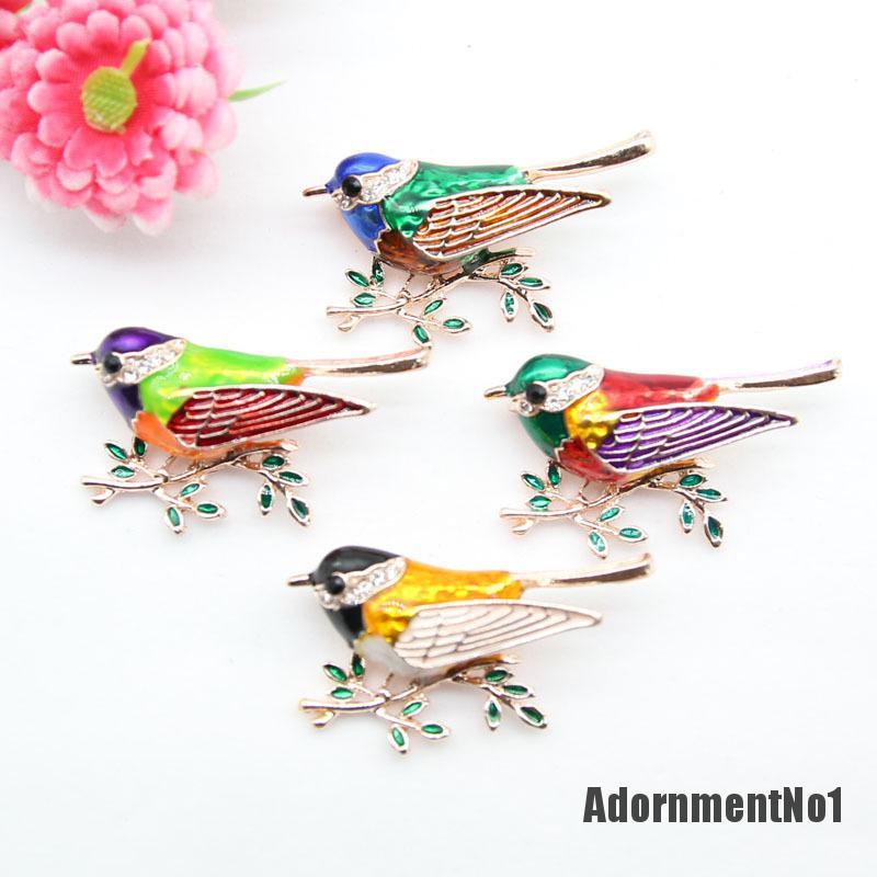 (Adornmentno1) 2021 Bros Pin Enamel Bentuk Burung Multiwarna Untuk Wanita