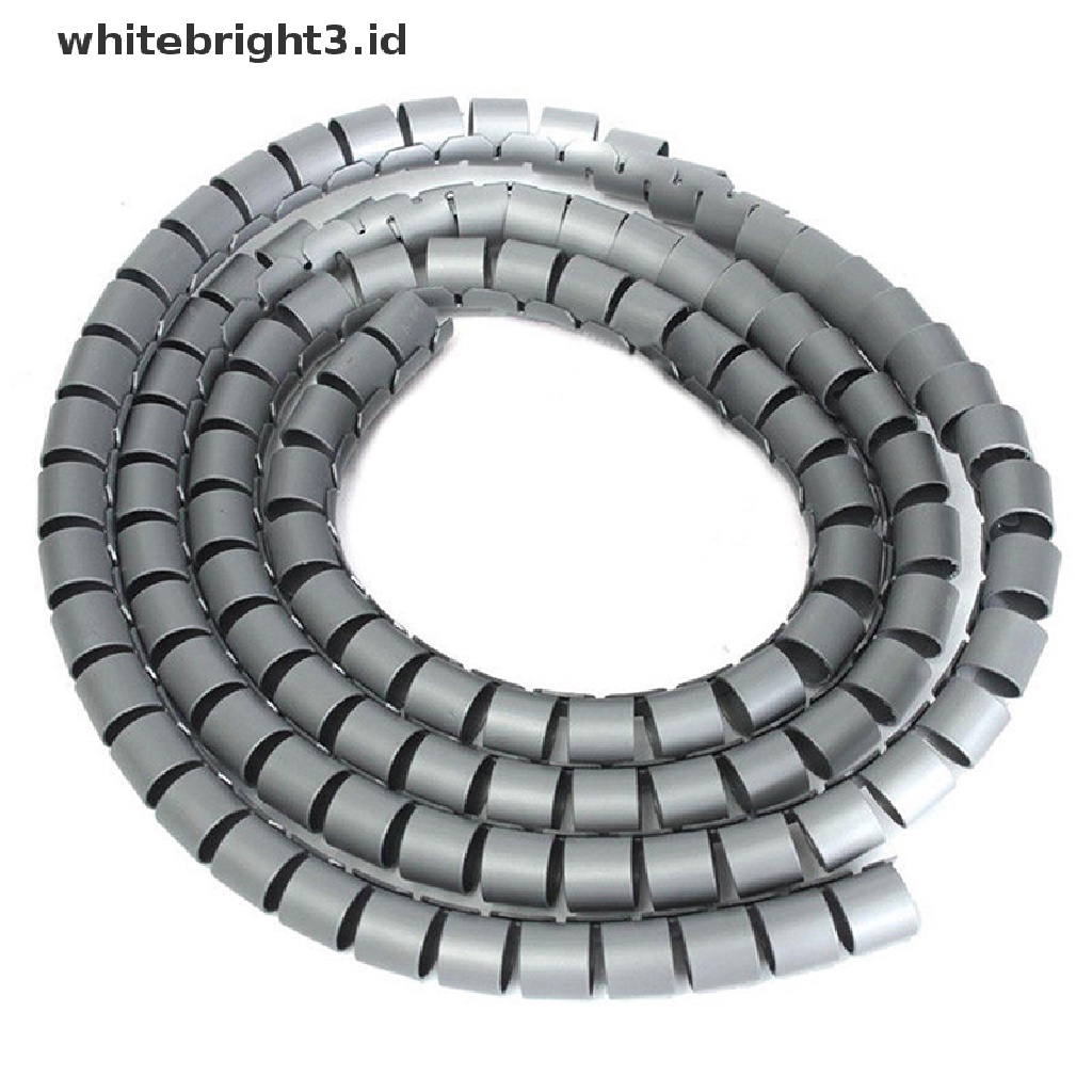 (whitebright3.id) Alat Penggulung Kabel Spiral Panjang 1m / 10 / 25mm Flexible Pelindung Kabel Fleksibel Bentuk Spiral Dapat Digunakan Kembali