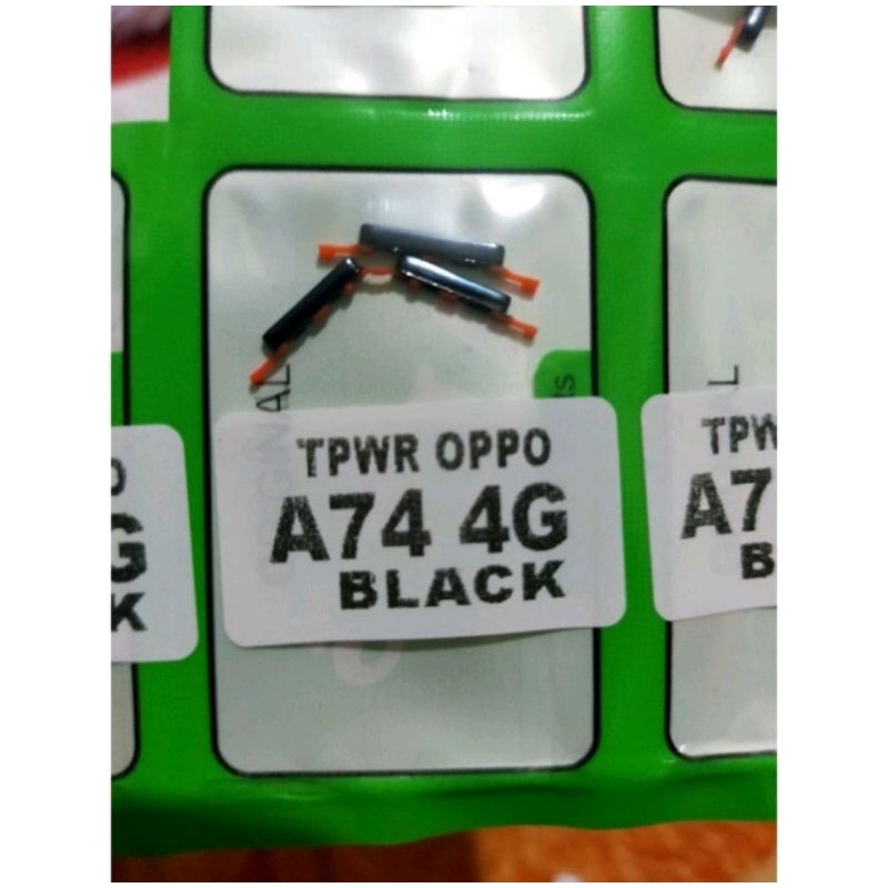 TOMBOL LUAR OPPO A74 4G ON OFF INCLUDE VOLUME / TOMBOL RUBBER OPPO A74 4G ON OFF VOL