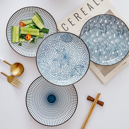 Piring dan Mangkok Keramik Jepang Cantik / Ceramic Plate & Bowl