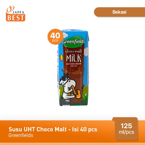 

fe20111 Susu Uht Choco Malt Greenfields 125 Ml - Isi 40 Pcs Xa201As