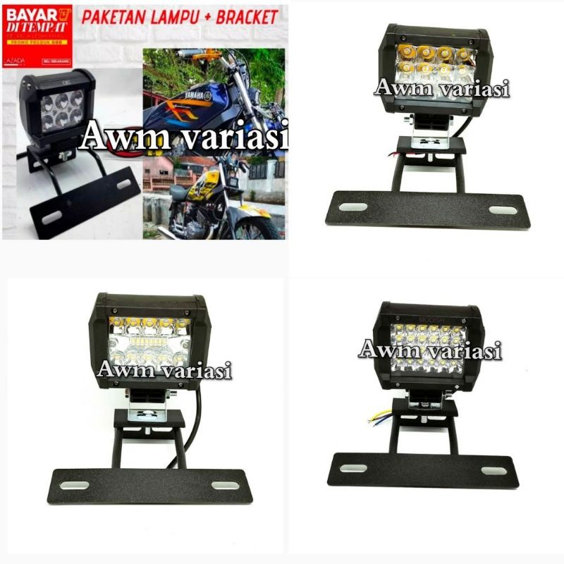 [BAYAR DITEMPAT] dudukan platnmor+Lampu led 6 .12 .18 . 24titik Variasi rx king rx z rx special vixion byson gl tiger MURAH
