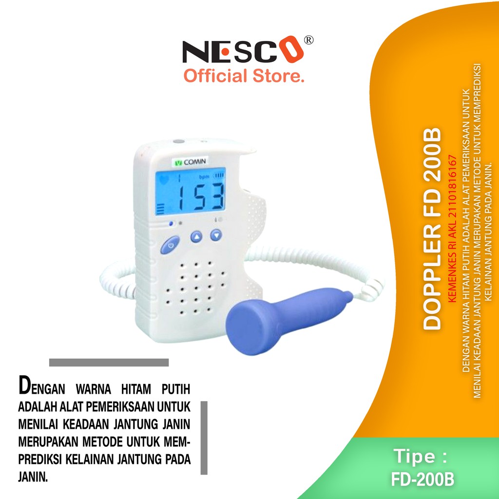 Nesco Fetal Doppler FD-200B, FD-200C, FD-300G alat Pemeriksaan untuk menilai keadaan jantung janin