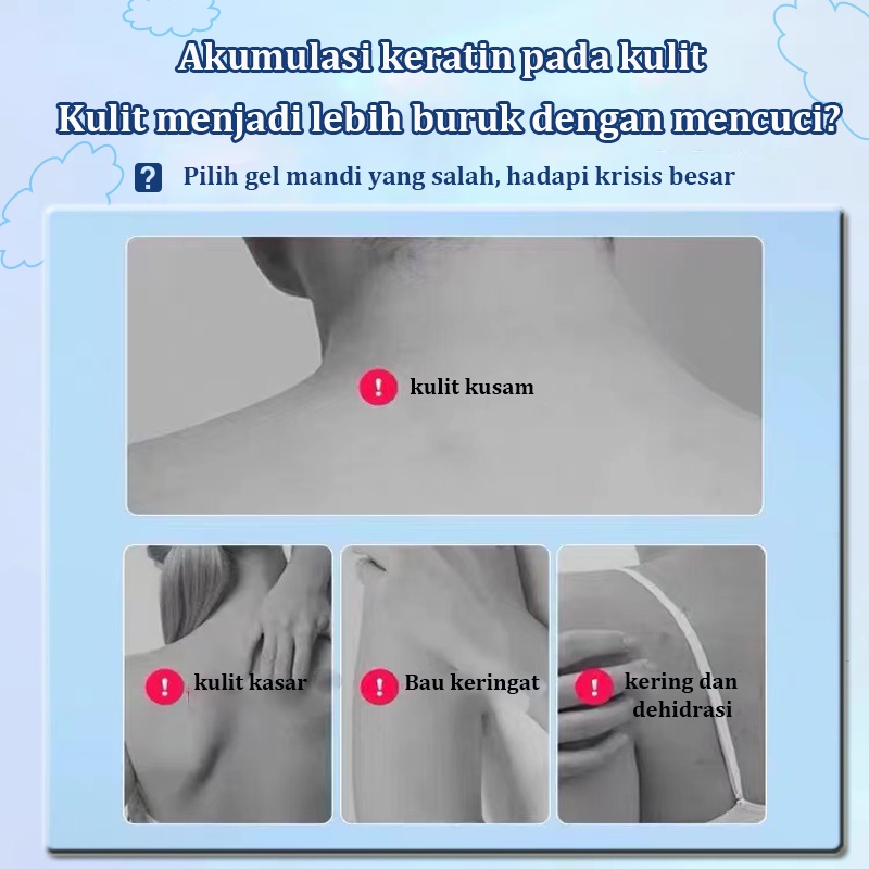 sabun mandi cair memutihkan badan  300ML Pemutih seluruh tubuh Wangi tahan lama Menghilangkan kulit keratin dan kotoran Sabun Cair Pemutih Peremajaan Kulit