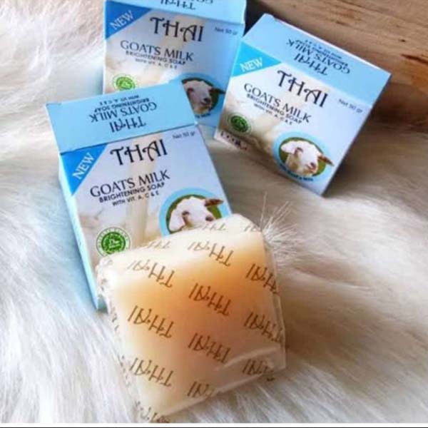 [Beli 12 Free Gift] THAI Goats Milk Soap 50 gr_Sabun Susu Kambing