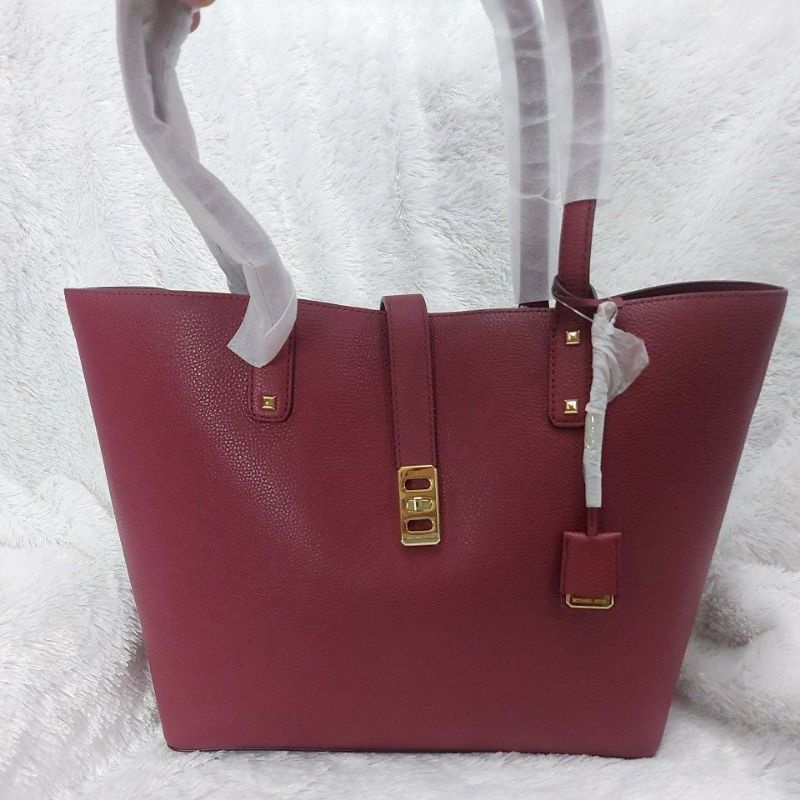 TAS WANITA BRANDED - MICHAEL KORS KARSON LARGE TOTE MULBERRY