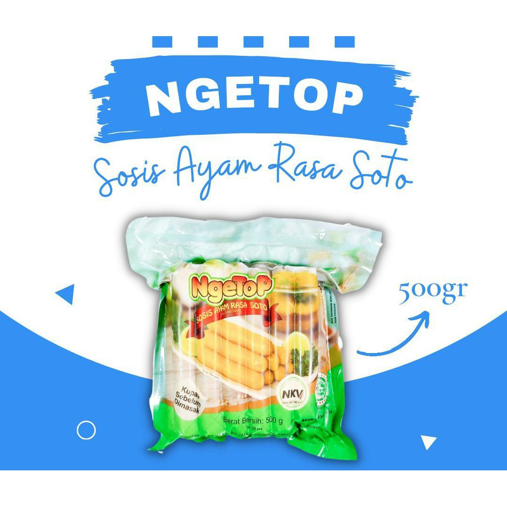 

ADDRIELLA - NGETOP SOSIS AYAM RASA SOTO 500gr | NGETOP/FROZENFOOD/FROZENFOOD MURAH