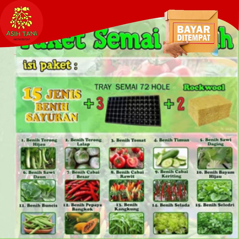 Jual Paket Benih Tanaman Sayuran Eceran Jenis Tray Semai Rockwool Shopee Indonesia