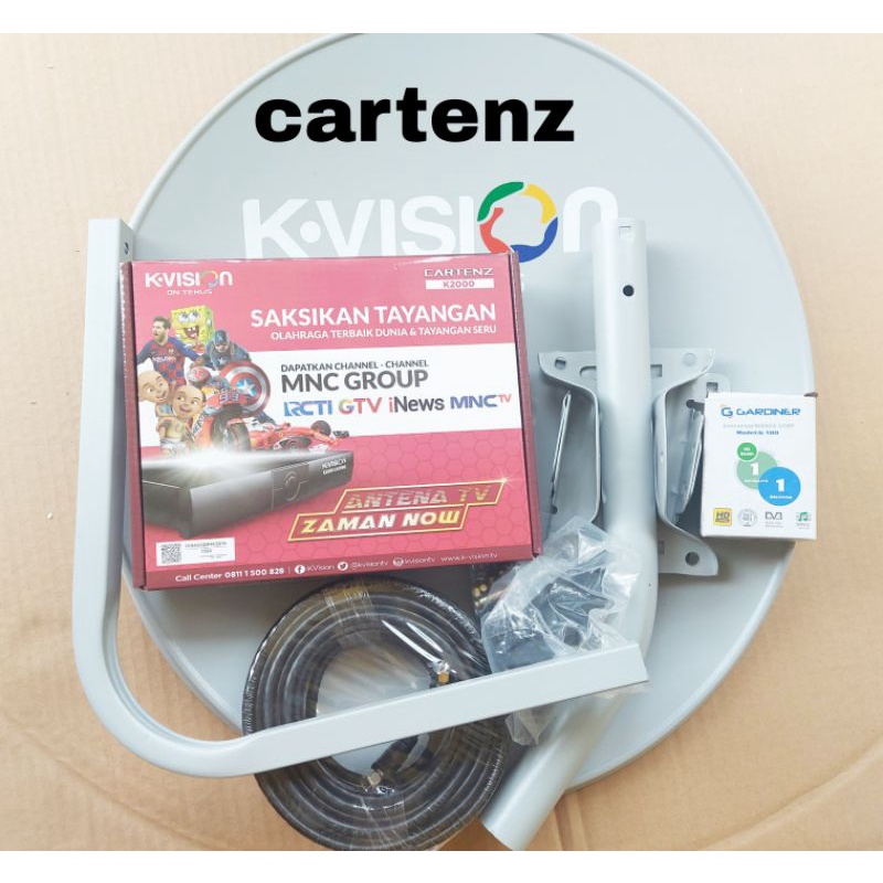 Antena Parabola 45Ccm K-vision Lengkap Receiver K-vision Cartenz K2000