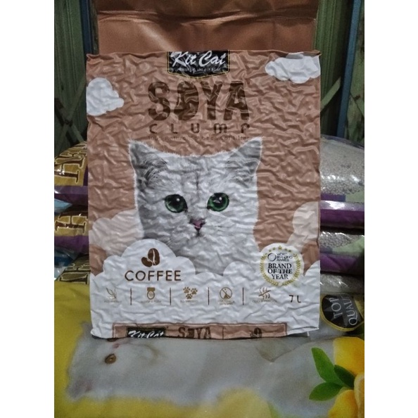 Pasir Kucing Kit Cat Soya Tofu 7liter Pasir kucing Soya Aroma Coffe