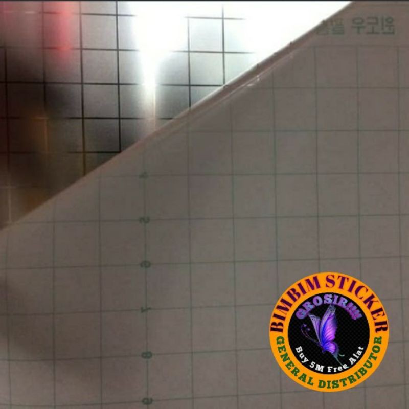 sundblast motif kotak bahan tebal stiker sticker kaca buram es dekorasi rumah kantor gedung dll