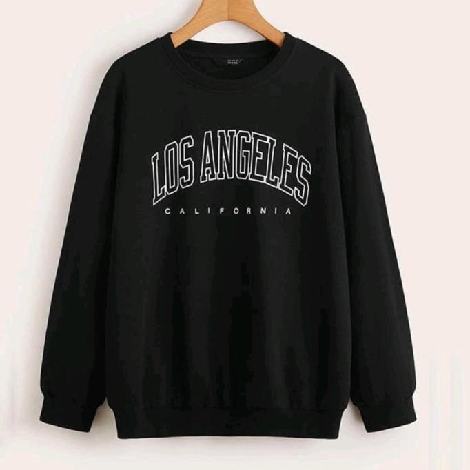 Sweater Pria Wanita Oversize/Sweater Wanita Korea Losangeles M-Xxl - Mocca, M Diskon