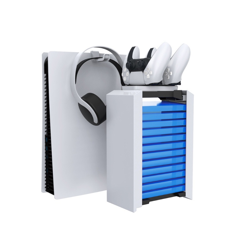 Btsg Braket Penyimpanan Multi-Fungsi Game Disc Organizer Rak Dual-seat Untuk Konsol