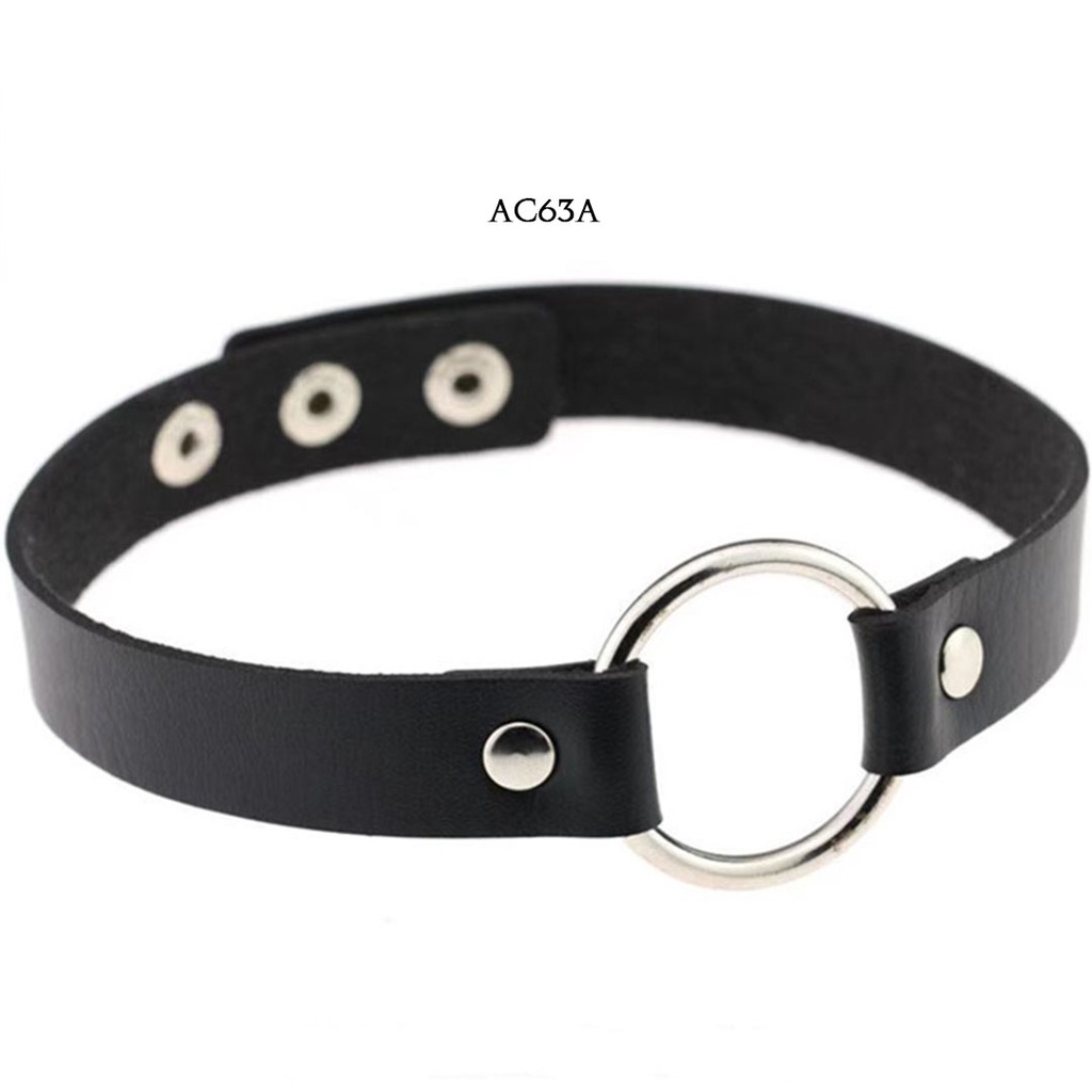 [PRODUK BARU] KALUNG CHOKER HITAM BENTUK BULAT AC63A