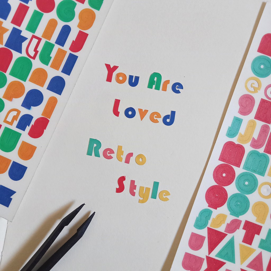 

FOMITUYU Retro Bauhaus Alphabet Journal and Deco Sticker Sheet