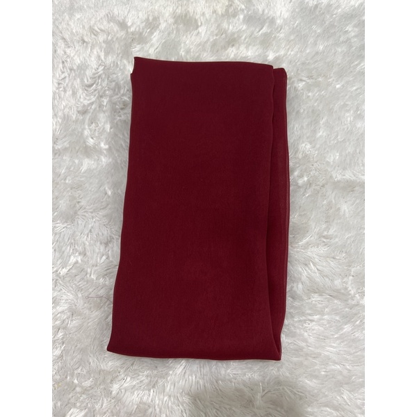 selendang sifon cref warna buah naga-Maroon