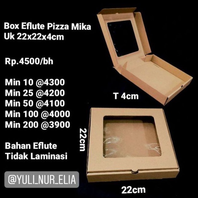 

Box Eflute Pizza Mika Uk 22x22x4cm