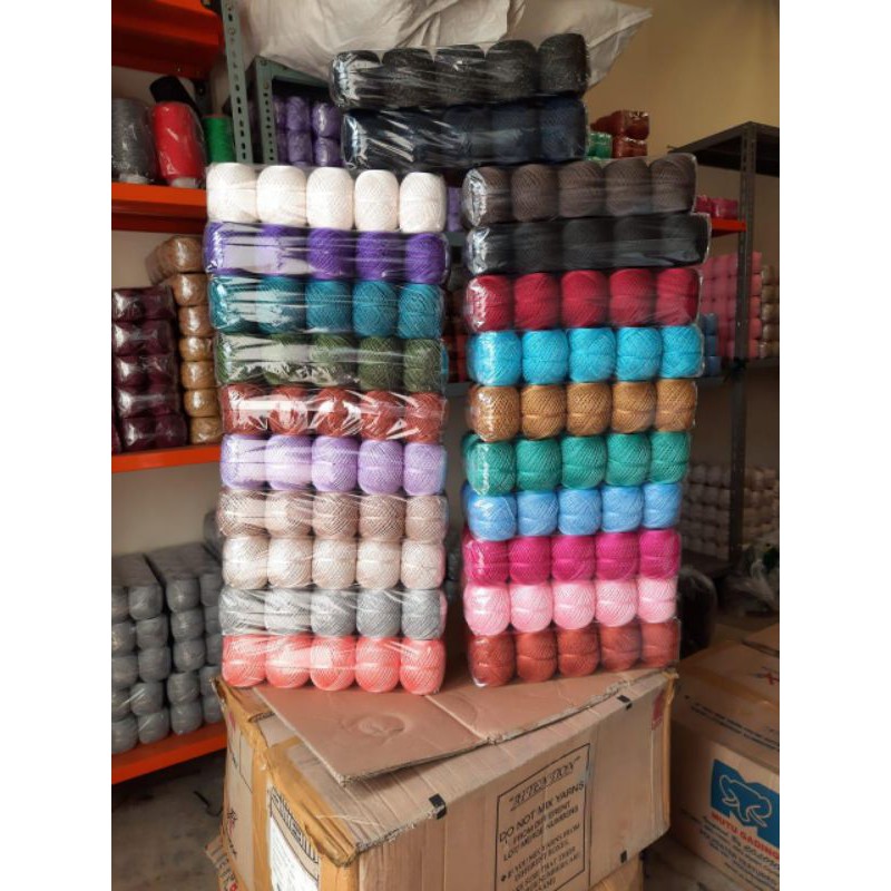 grosir produsen benang rajut poly kilap
