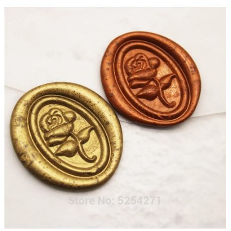 

CS 3D Beautiful rose wax seal stamp flower wax sealing wedding invitation wax seals