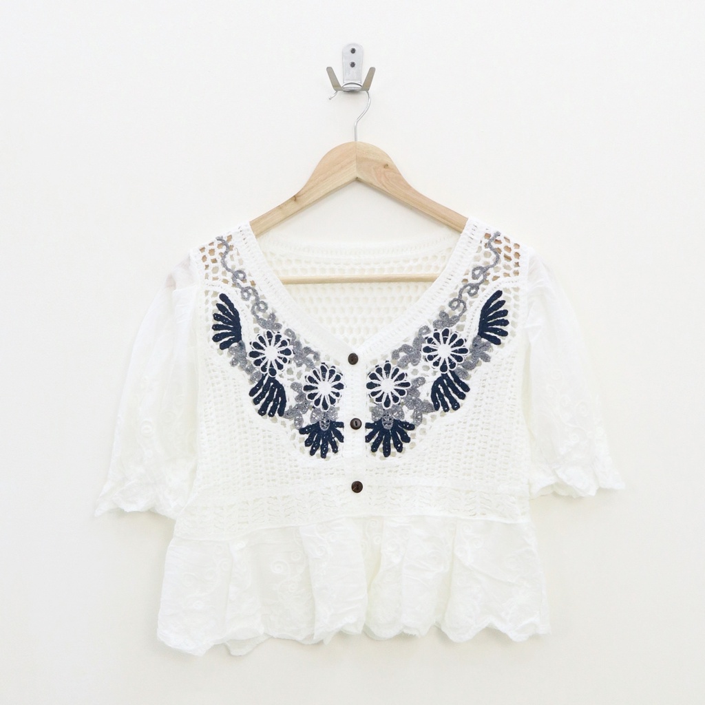 Dellen etnic top blouse -Thejanclothes