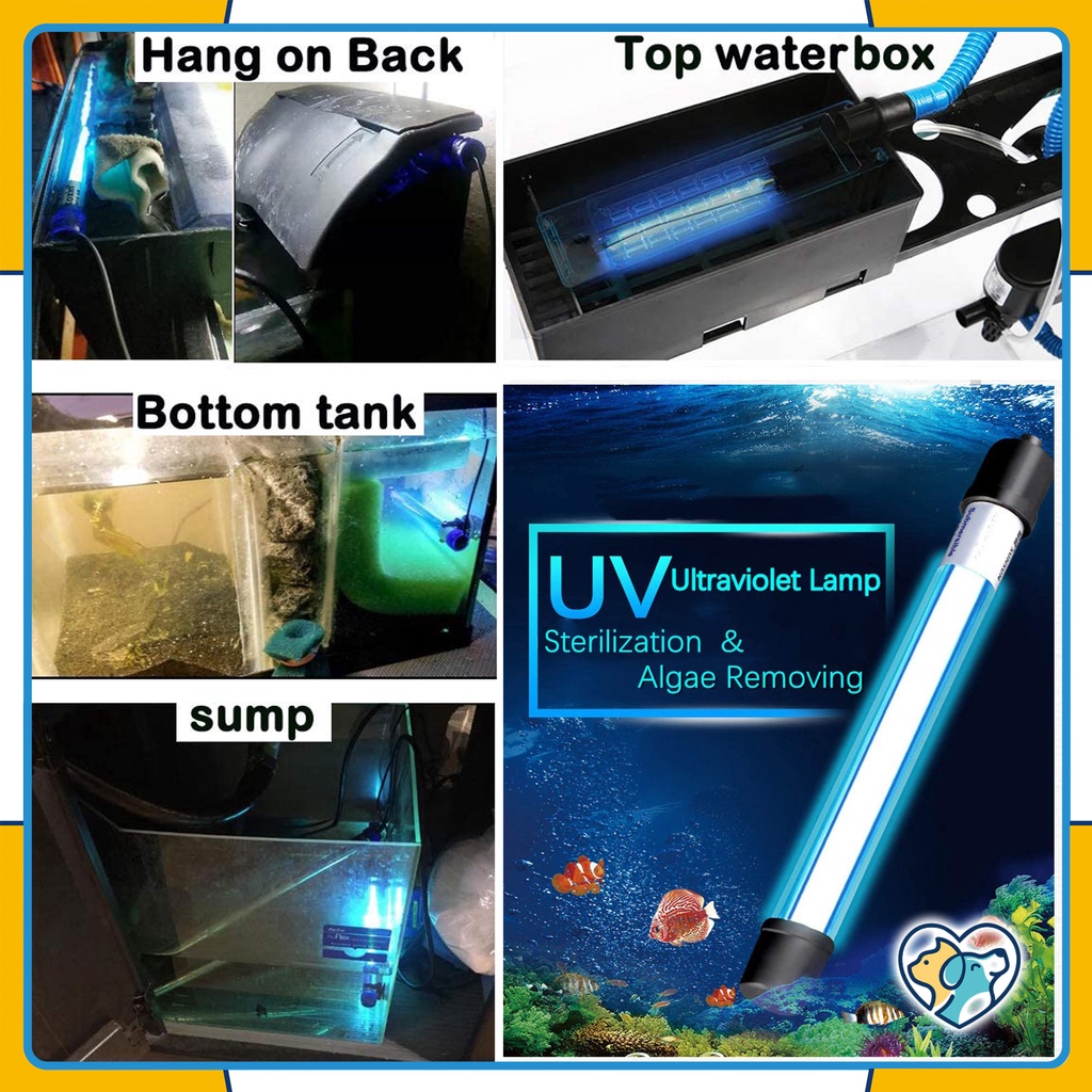 Lampu UV STAR 5/9/13 watt  Tangki Ikan UV Sterilisasi Lampu ultraviolet aquarium