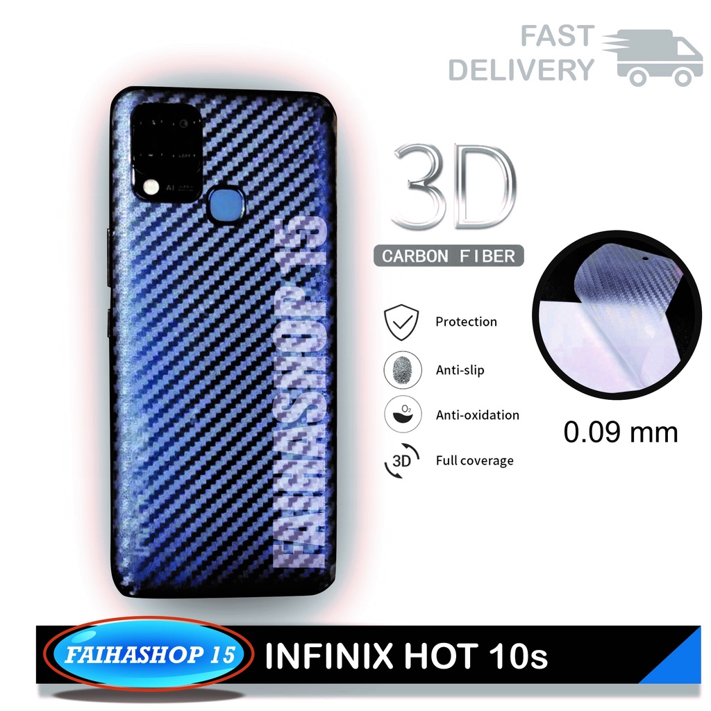 Garskin Infinix Note 11 Pro / Note 11s / Hot 11 / Hot 11s / Hot 10s Anti Gores Belakang Skin Carbon Back Screen Stiker Pelindung Belakang Handphone