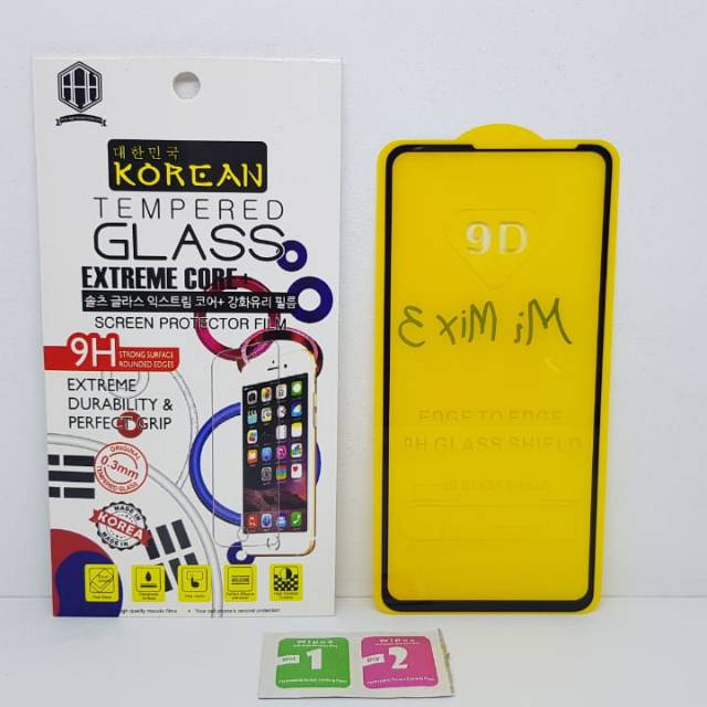 KOREAN Tempered Glass Xiaomi Mi Mix 3 6.39&quot; FULL SCREEN Guard Xiaomi Mimix 3 FULL GLUE FULL LAYAR