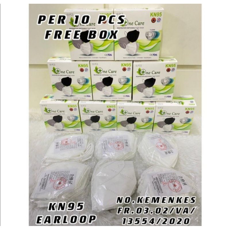 Masker medis 5 ply KN95 bedah earloop kemenkes RI isi 10 pcs