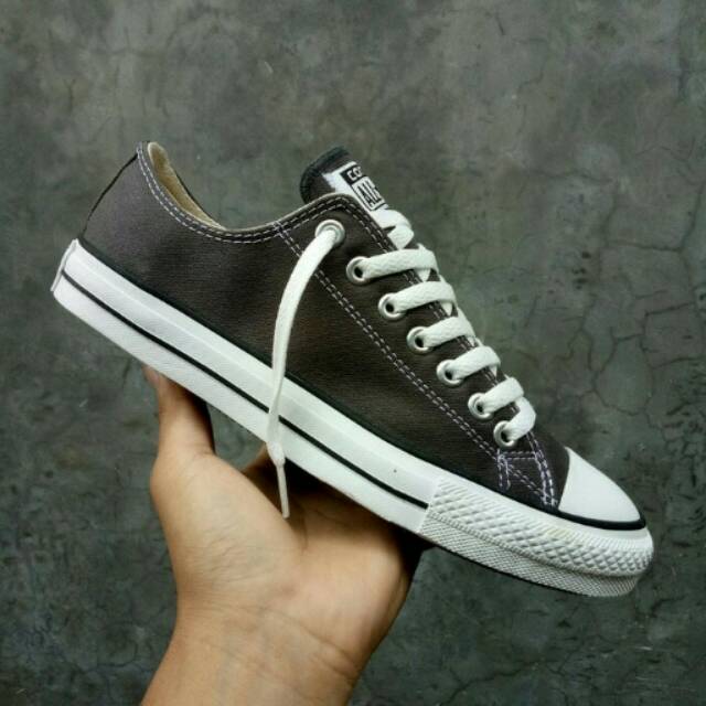 Sepatu Converse Allstar Classic Grey Abu Grade Original Vietnam Sneakers Pria Wanita Kado Hadiah