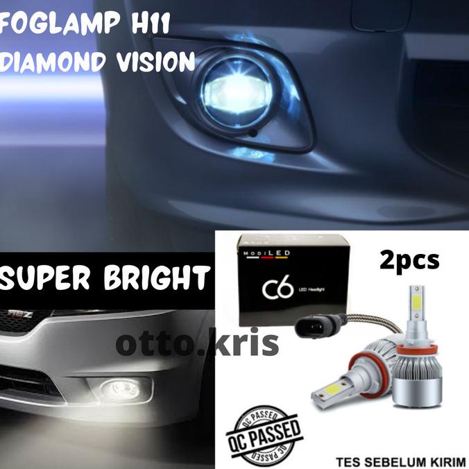 LAMPU FOGLAMP LED C6 H11 6000K DIAMOND VISION