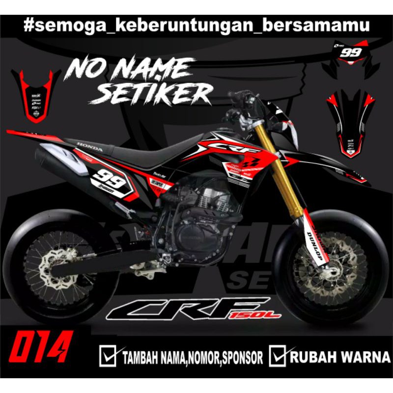 Sticker setiker stiker decal CRF 150 L- (014) minimalis Fullbody-Dekal stiker CRF 150 L Trail