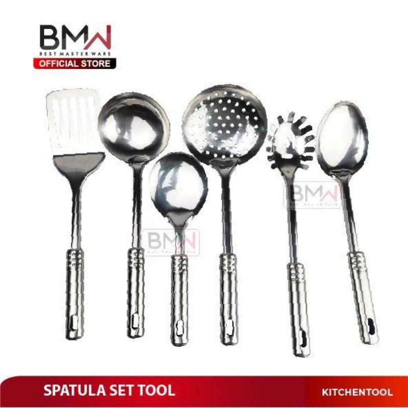 BMW-Spatula Set Stainless / Sodet Set Stainless / Sutil / Saringan Stainless